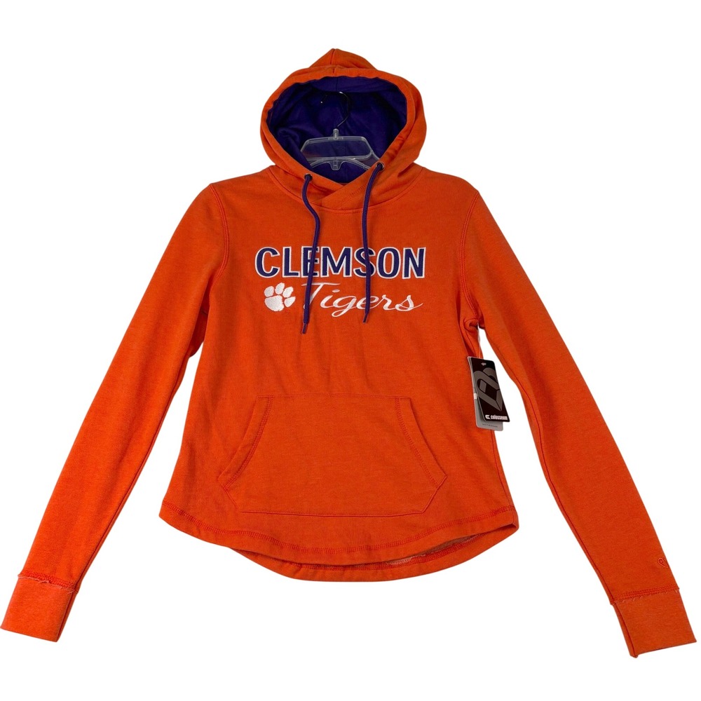 Clemson Tigers S Colosseum Orange Hoodie Embroidered Pullover Gameday NCAA NWT - Picture 1 of 11
